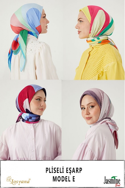 Pliseli Eşarp Model E