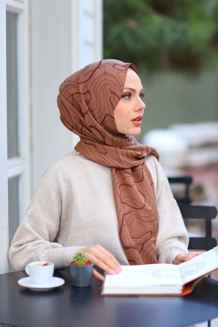 JASMİNE NATURAL KREP KARMA  DESEN 