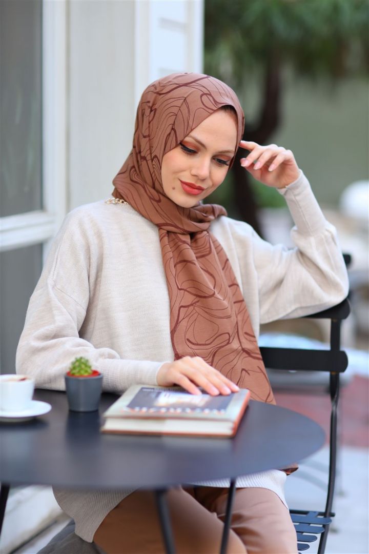 JASMİNE NATURAL KREP KARMA  DESEN 