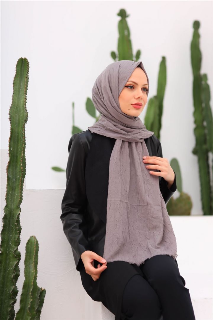Bambu Kraş Şal Koleksiyonu  Gri