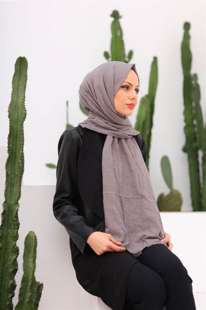 Bambu Kraş Şal Koleksiyonu  Gri