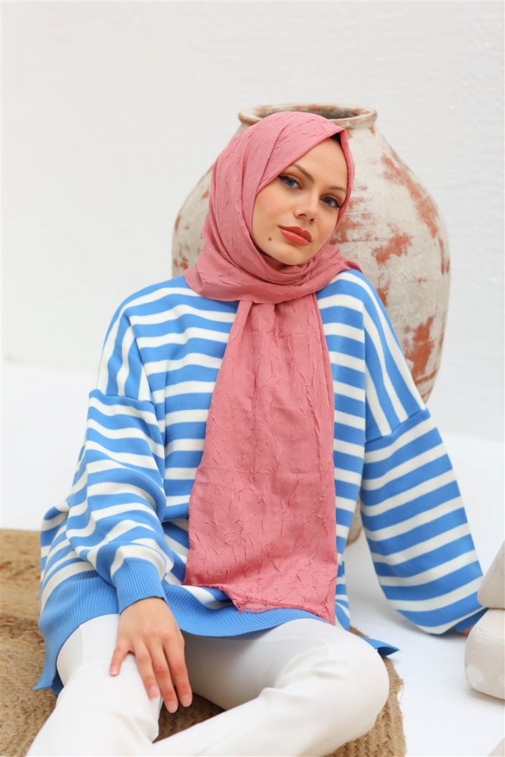 Bambu Kraş Şal Koleksiyonu  Soft Pembe