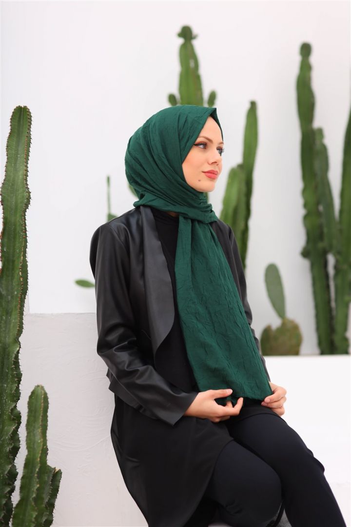 Bambu Kraş Şal Koleksiyonu Zümrüt