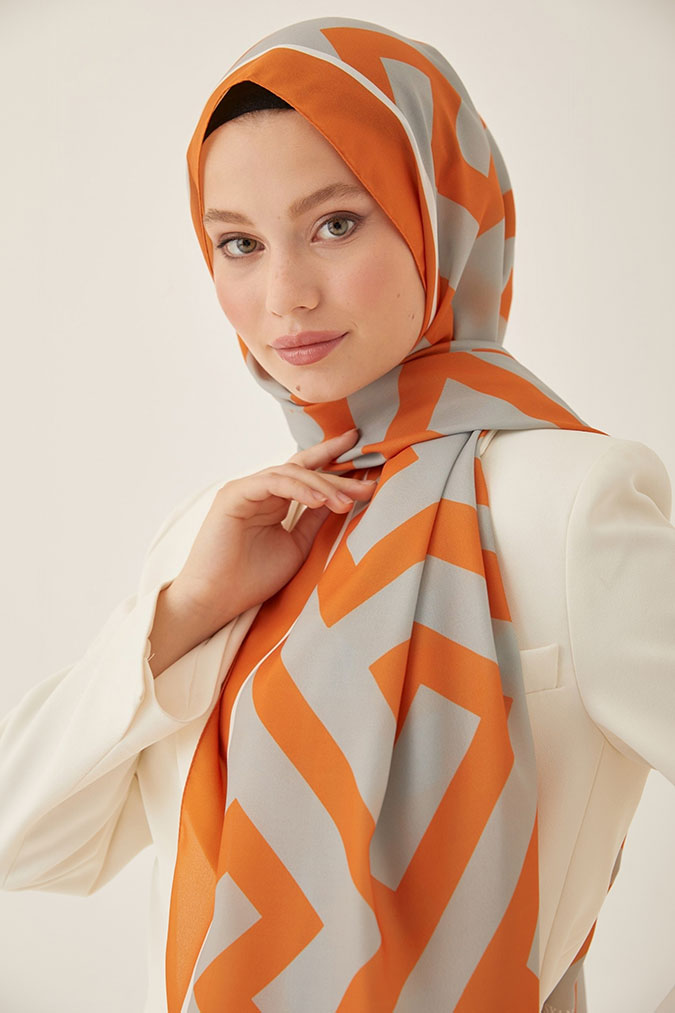 Dijital Krep Zikzak Desen