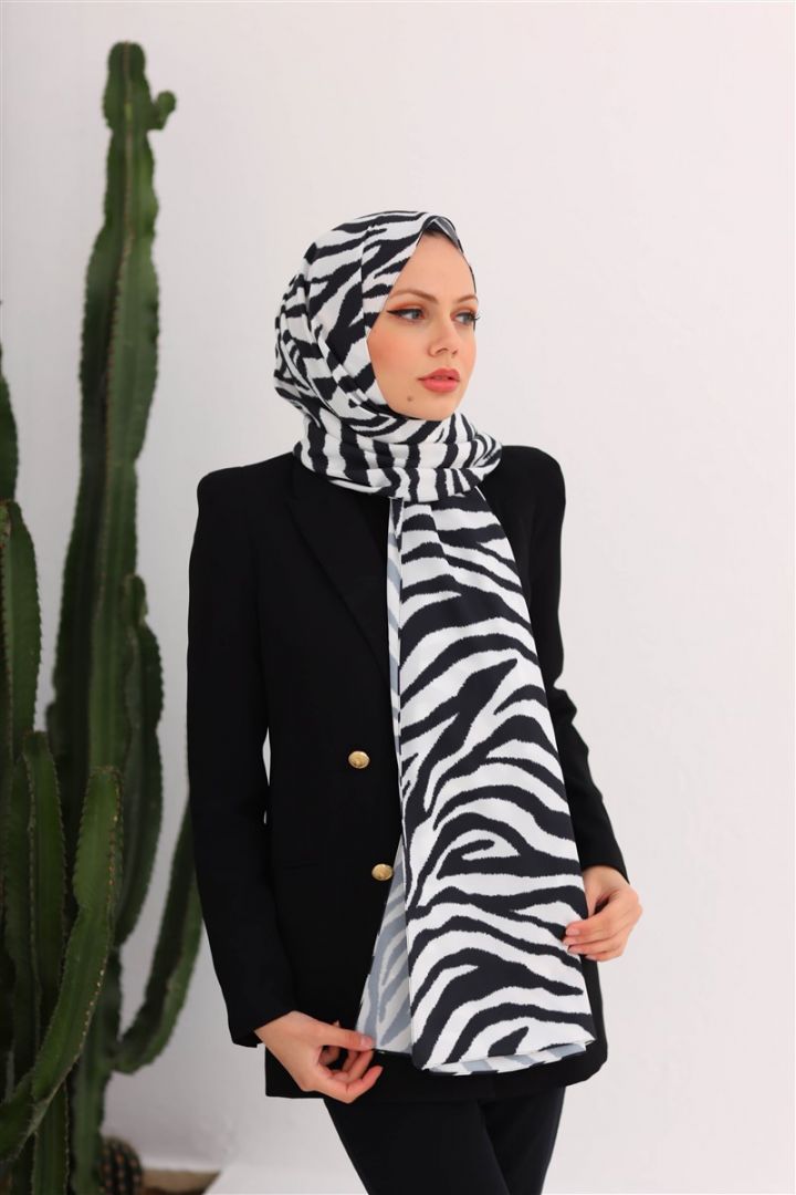 Jasmine Dijital Medine İpeği Zebra Desen