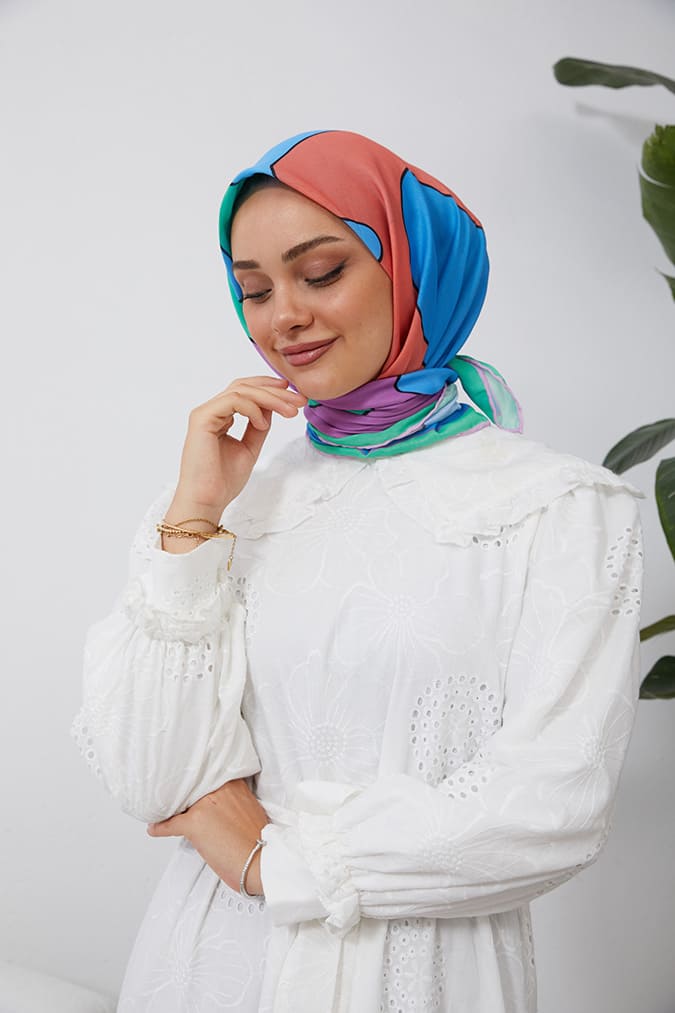 Dijital Soft Eşarp Büyük Desen