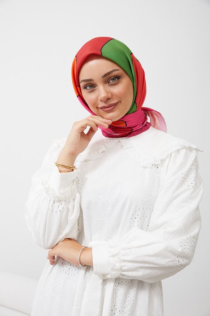 Dijital Soft Eşarp Büyük Desen