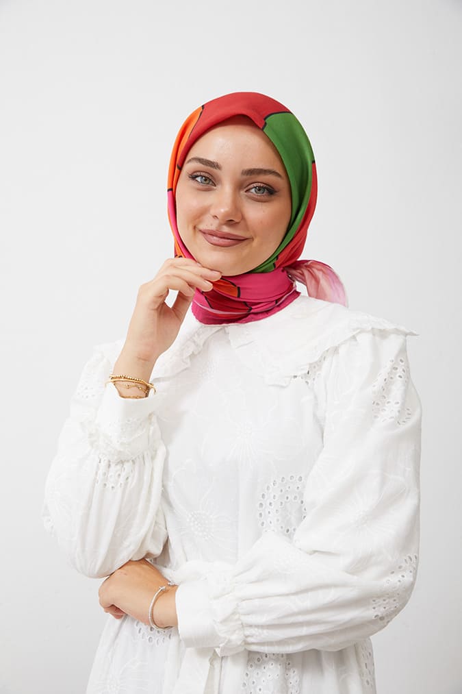Dijital Soft Eşarp Büyük Desen