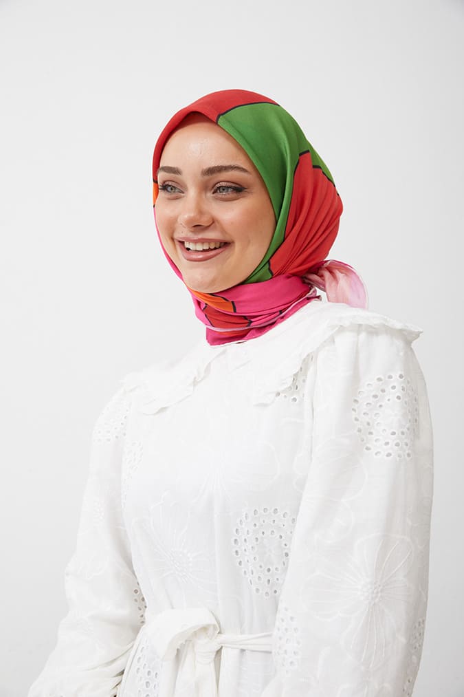 Dijital Soft Eşarp Büyük Desen