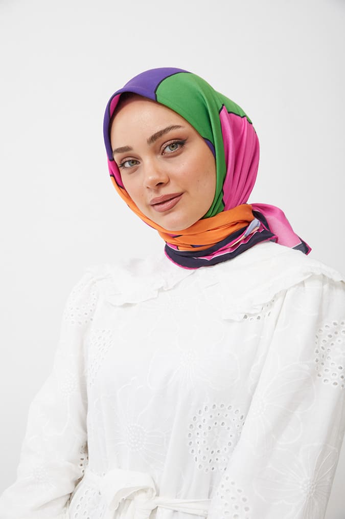 Dijital Soft Eşarp Büyük Desen