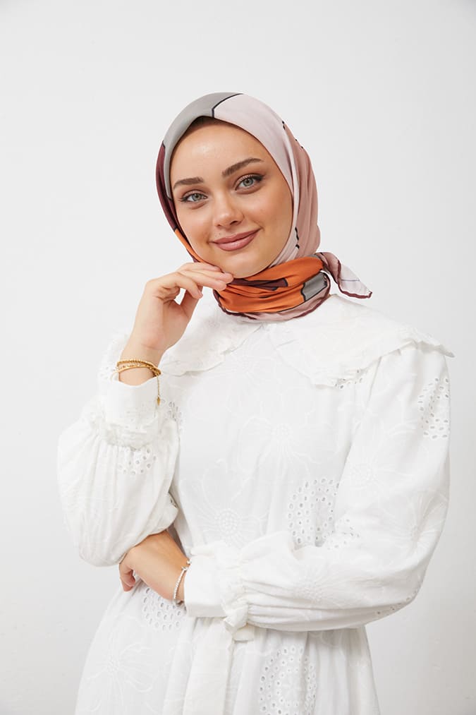 Dijital Soft Eşarp Büyük Desen