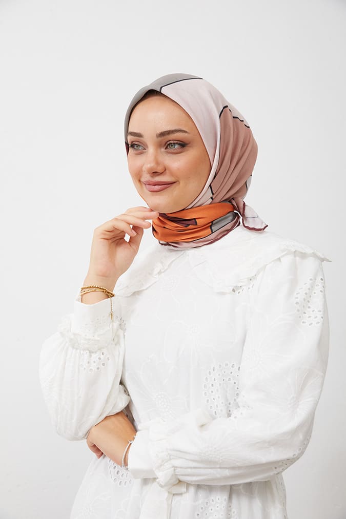 Dijital Soft Eşarp Büyük Desen
