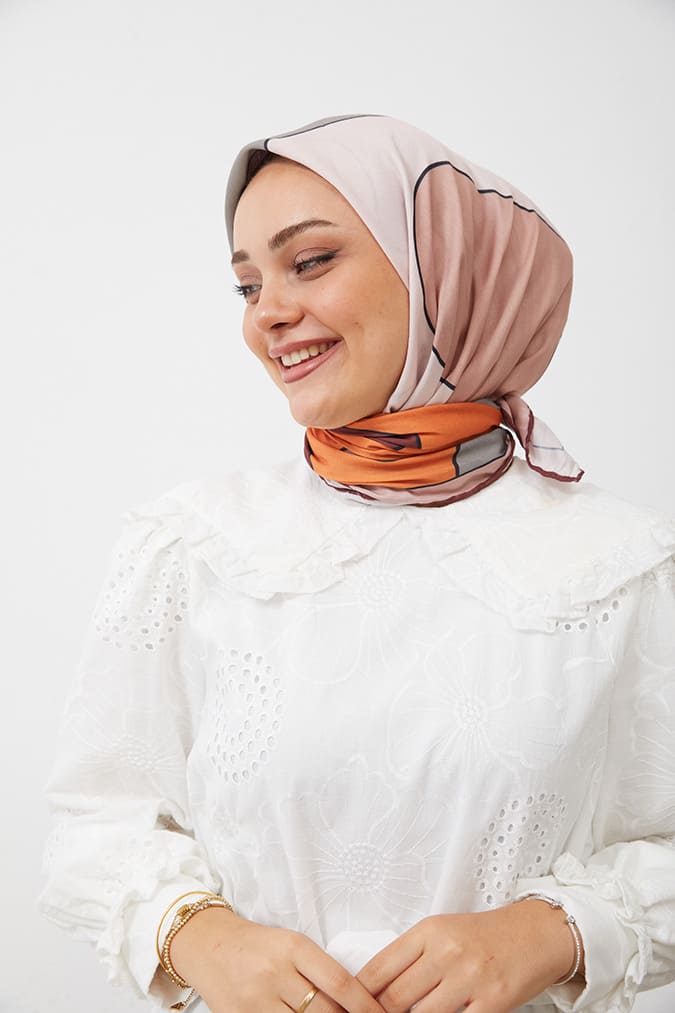 Dijital Soft Eşarp Büyük Desen