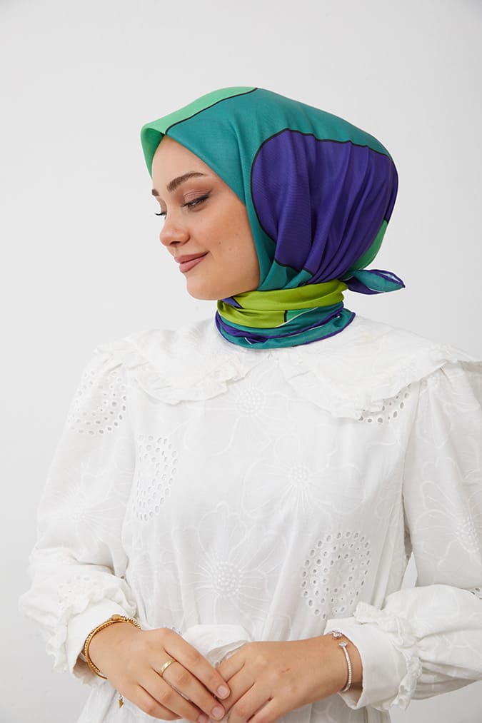 Dijital Soft Eşarp Büyük Desen