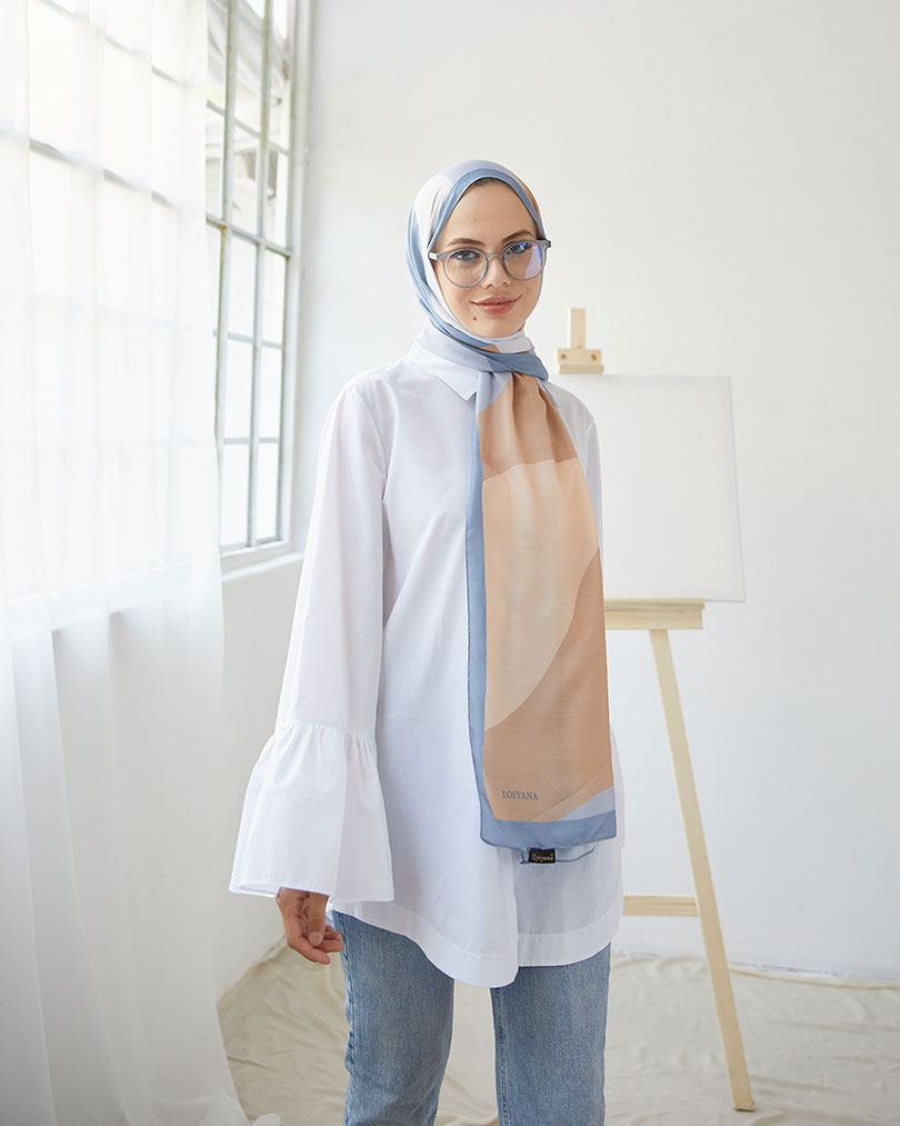 Geometrik desen Dijital Soft Şal