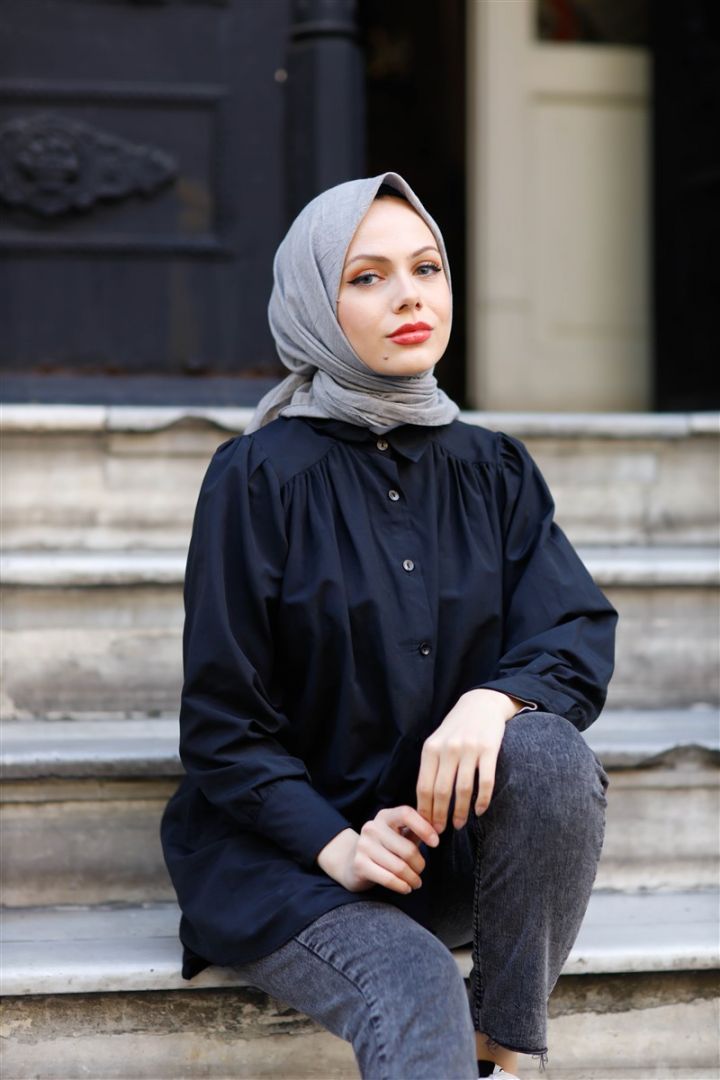 Harmony Pamuk Keten eşarp Gri