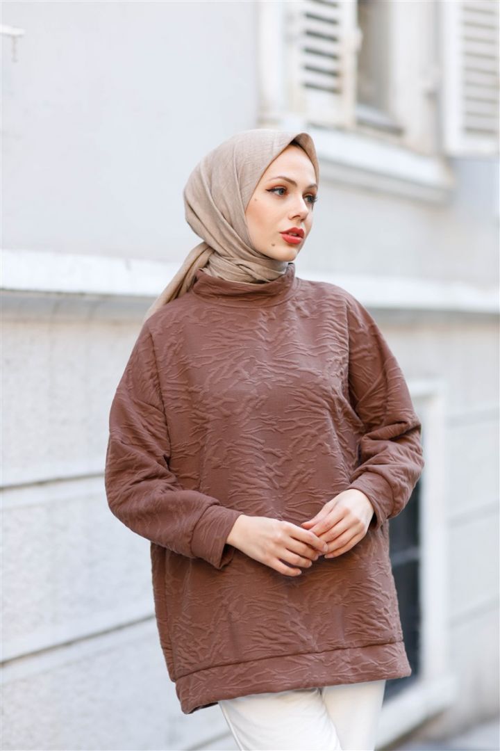 Harmony Pamuk Keten eşarp Vizon