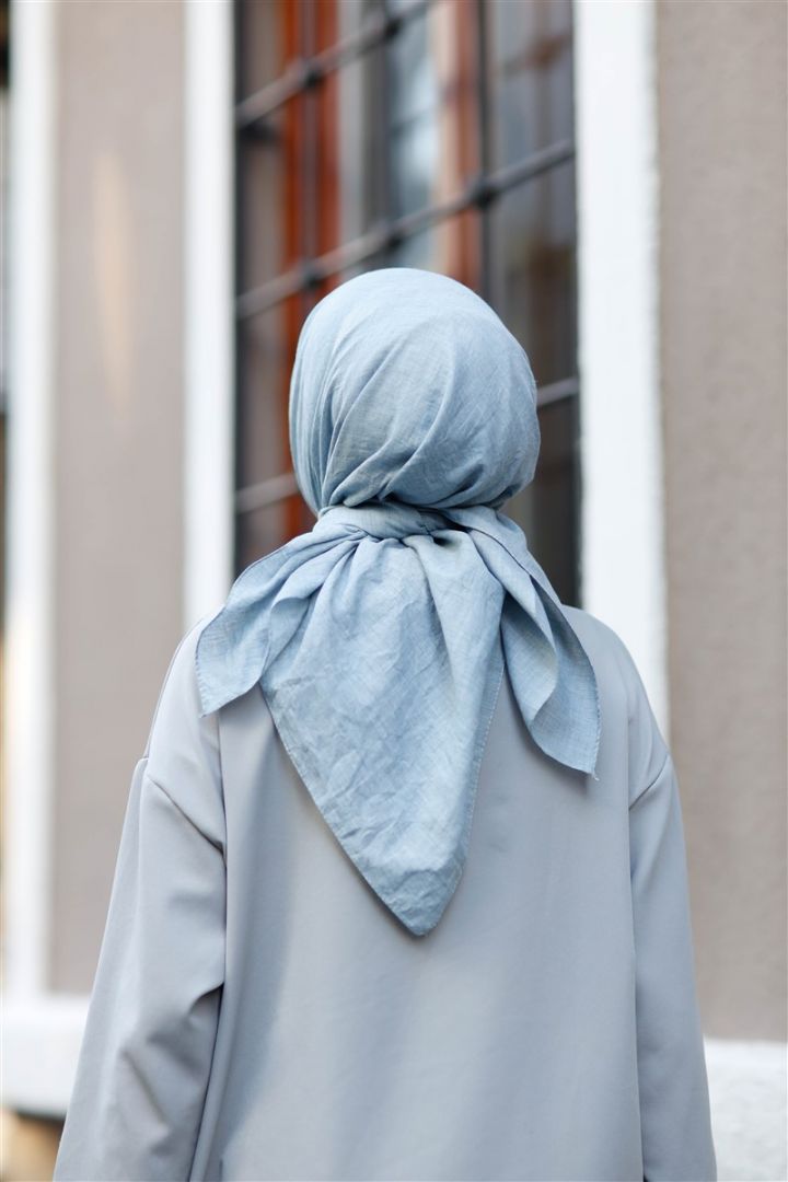 Harmony Pamuk Keten eşarp Bebe Mavisi