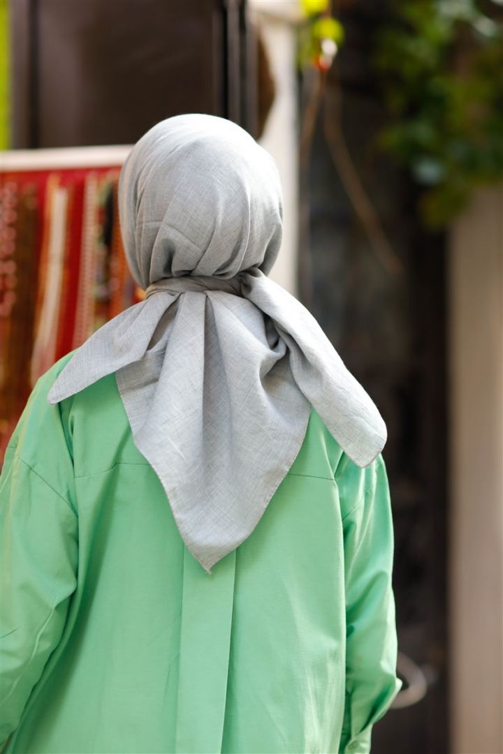 Harmony Pamuk Keten eşarp Gri