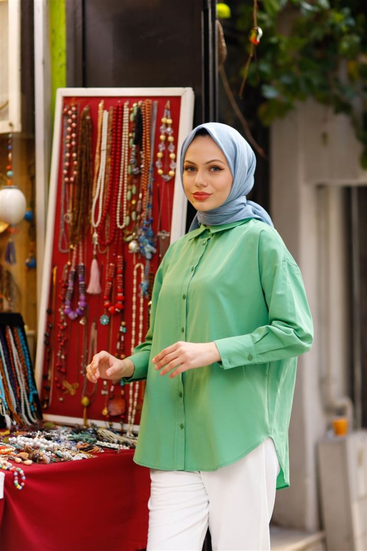 Harmony Pamuk Keten eşarp İndogo