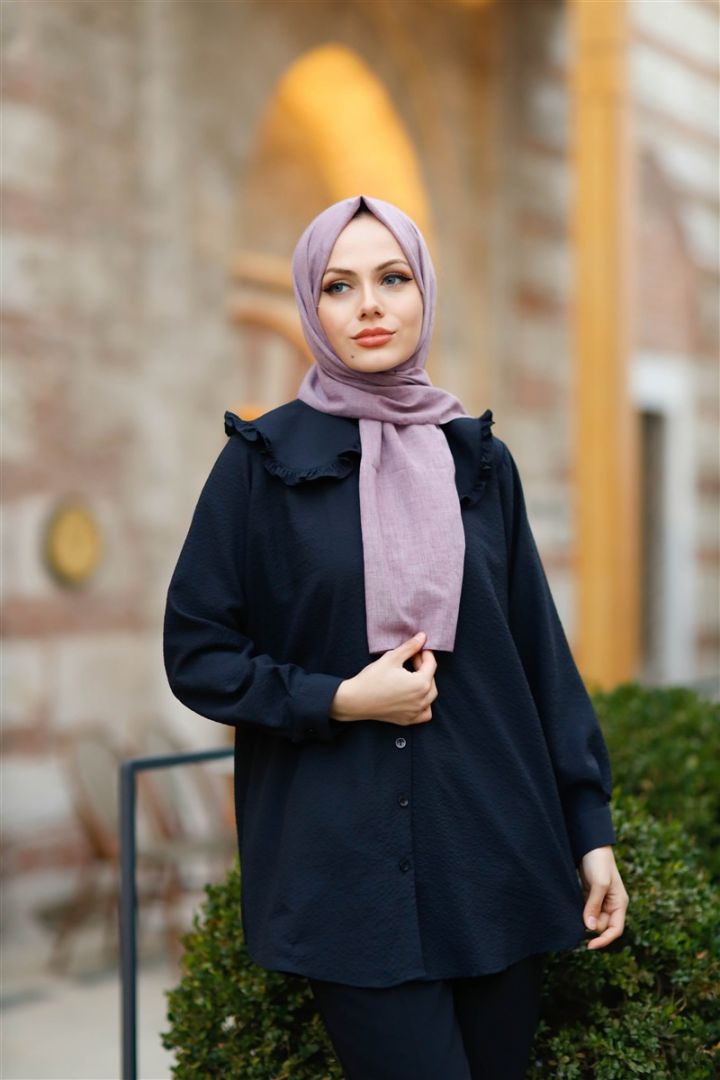 Harmony Pamuk Keten Şal Açık Lavanra