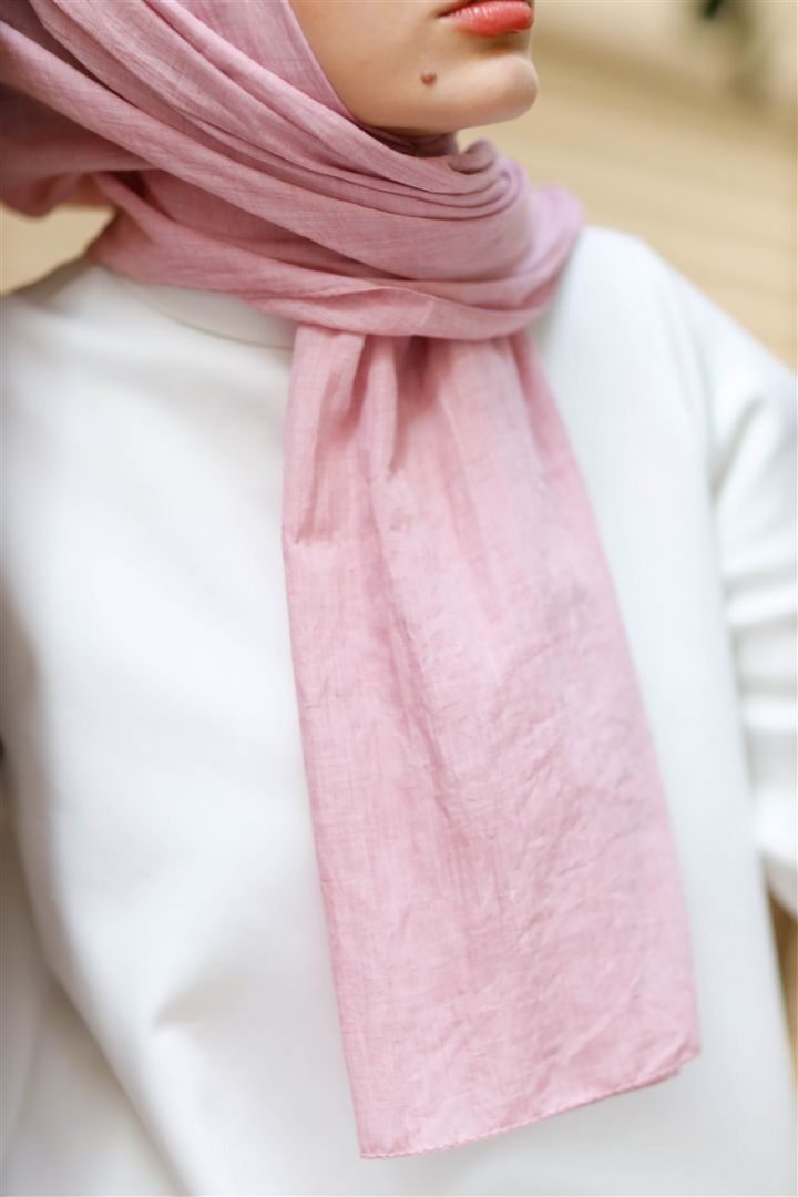 Harmony Pamuk Keten Şal Pembe
