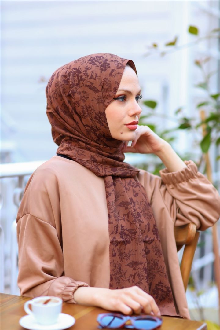 JASMİNE NATURAL KREP ÇİÇEK DESEN