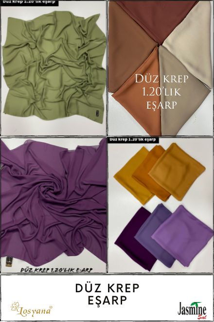 Düz Krep Eşarp