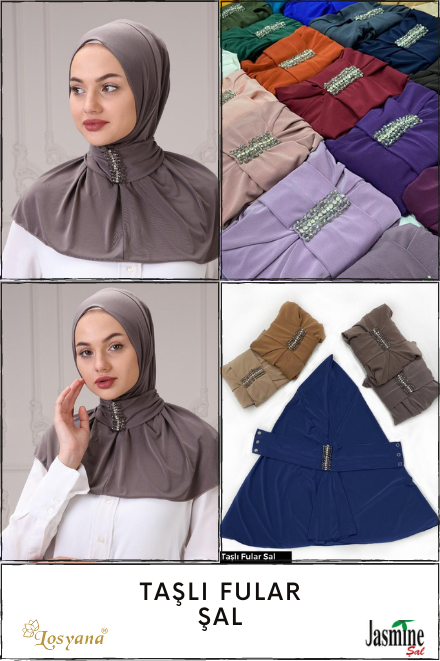 TAŞLI FULAR ŞAL