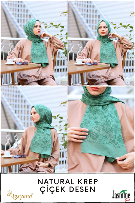 JASMİNE NATURAL KREP ÇİÇEK DESEN
