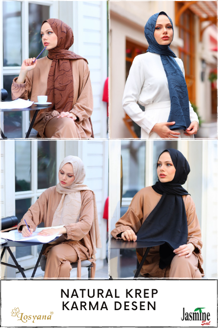JASMİNE NATURAL KREP KARMA DESEN