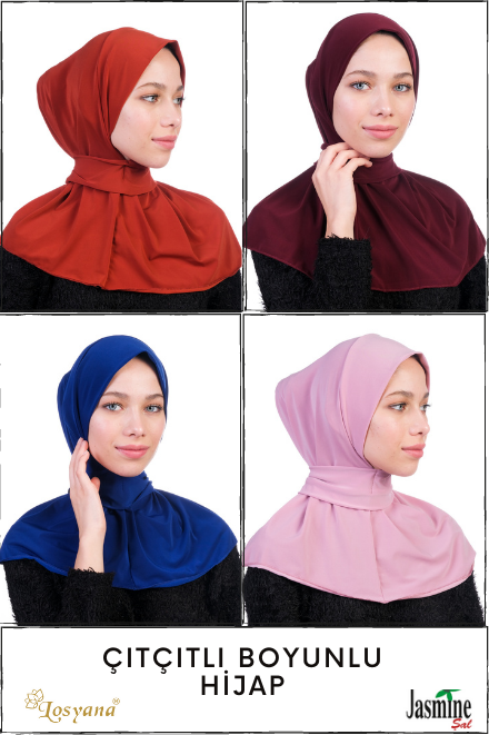 Çıtçıtlı Boyunluklu Hijab