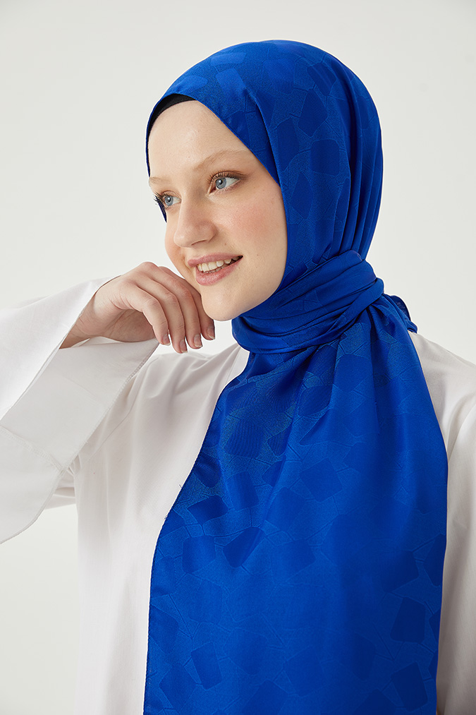 Karo Desen İpeksi Jakar Şal