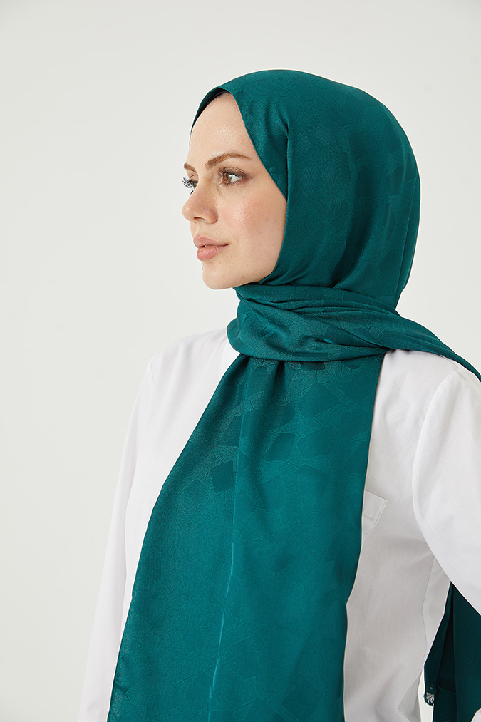 Karo Desen İpeksi Jakar Şal