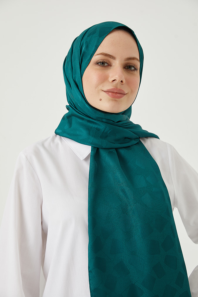 Karo Desen İpeksi Jakar Şal