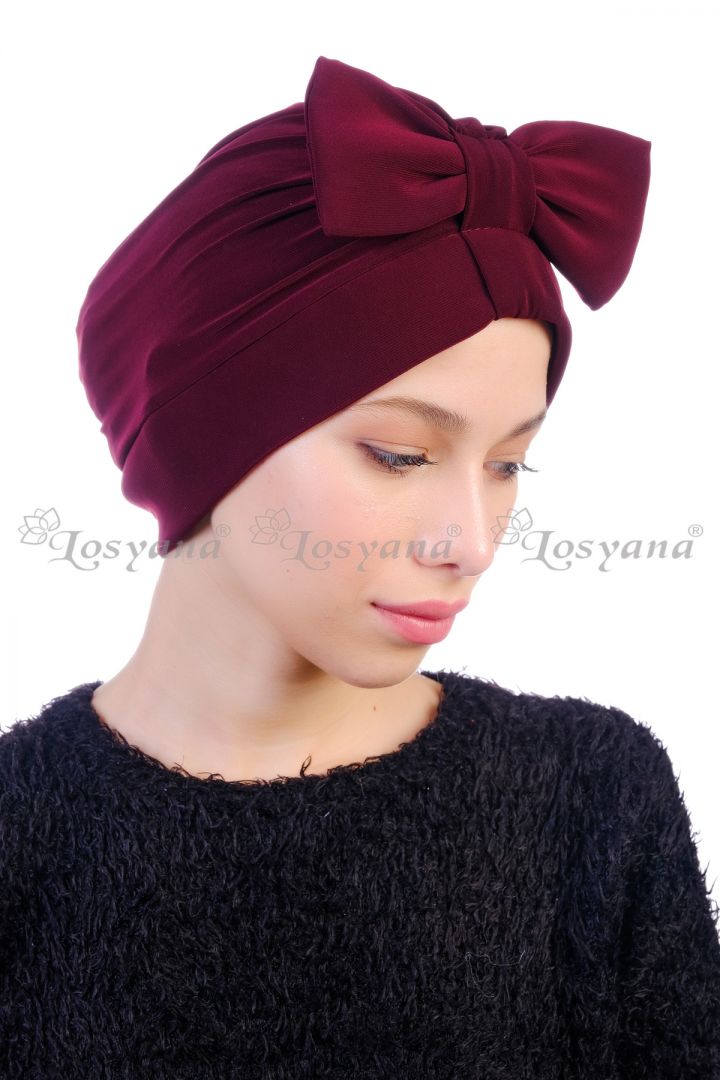 Fiyonklu Bone Bordo