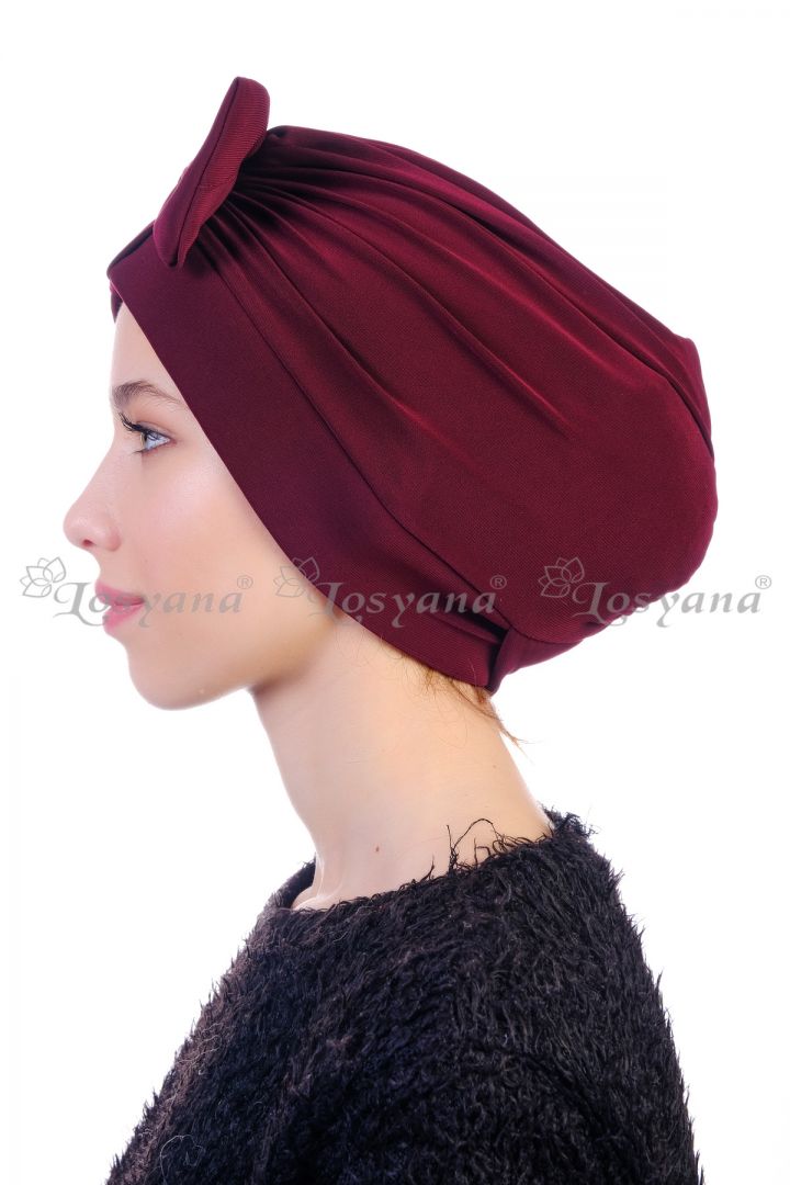 Fiyonklu Bone Bordo