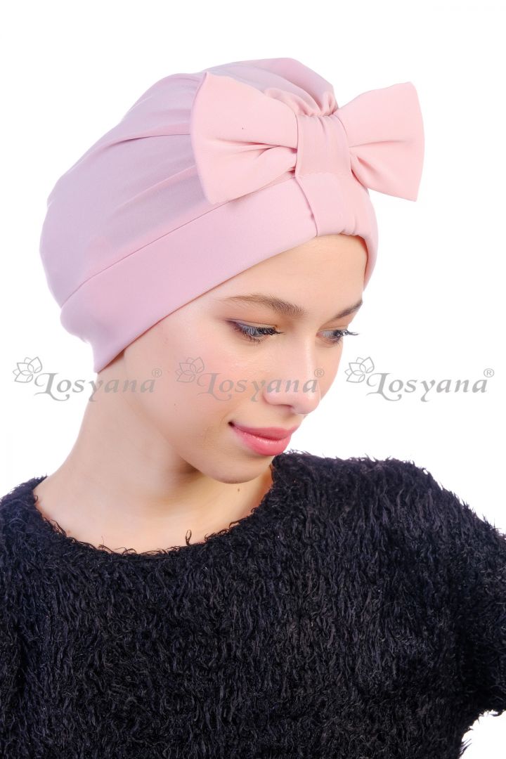 Fiyonklu Bone Toz Pembe