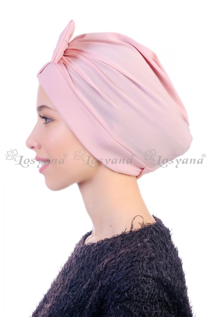 Fiyonklu Bone Toz Pembe