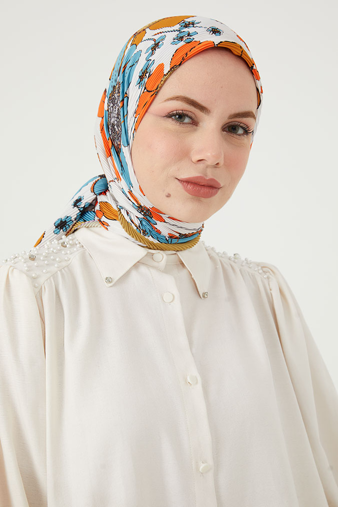 Pliseli Eşarp Model D