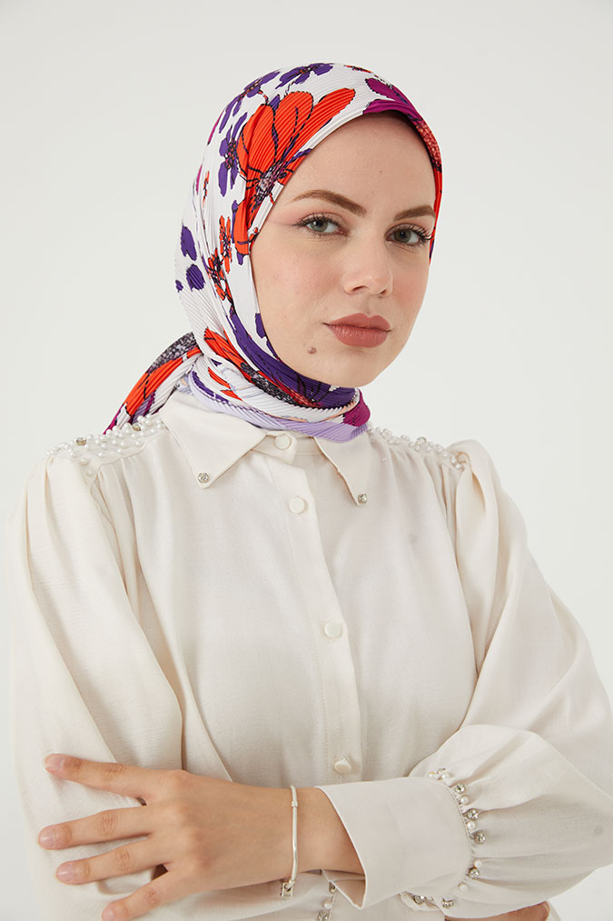 Pliseli Eşarp Model D