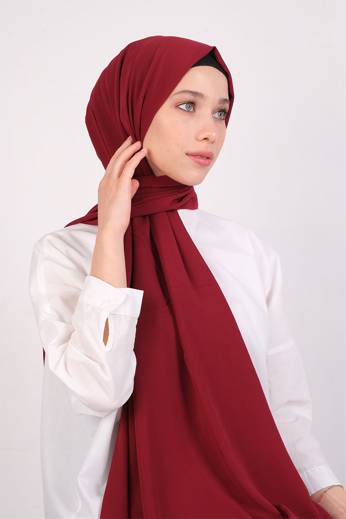 Medine İpeği Açık Bordo